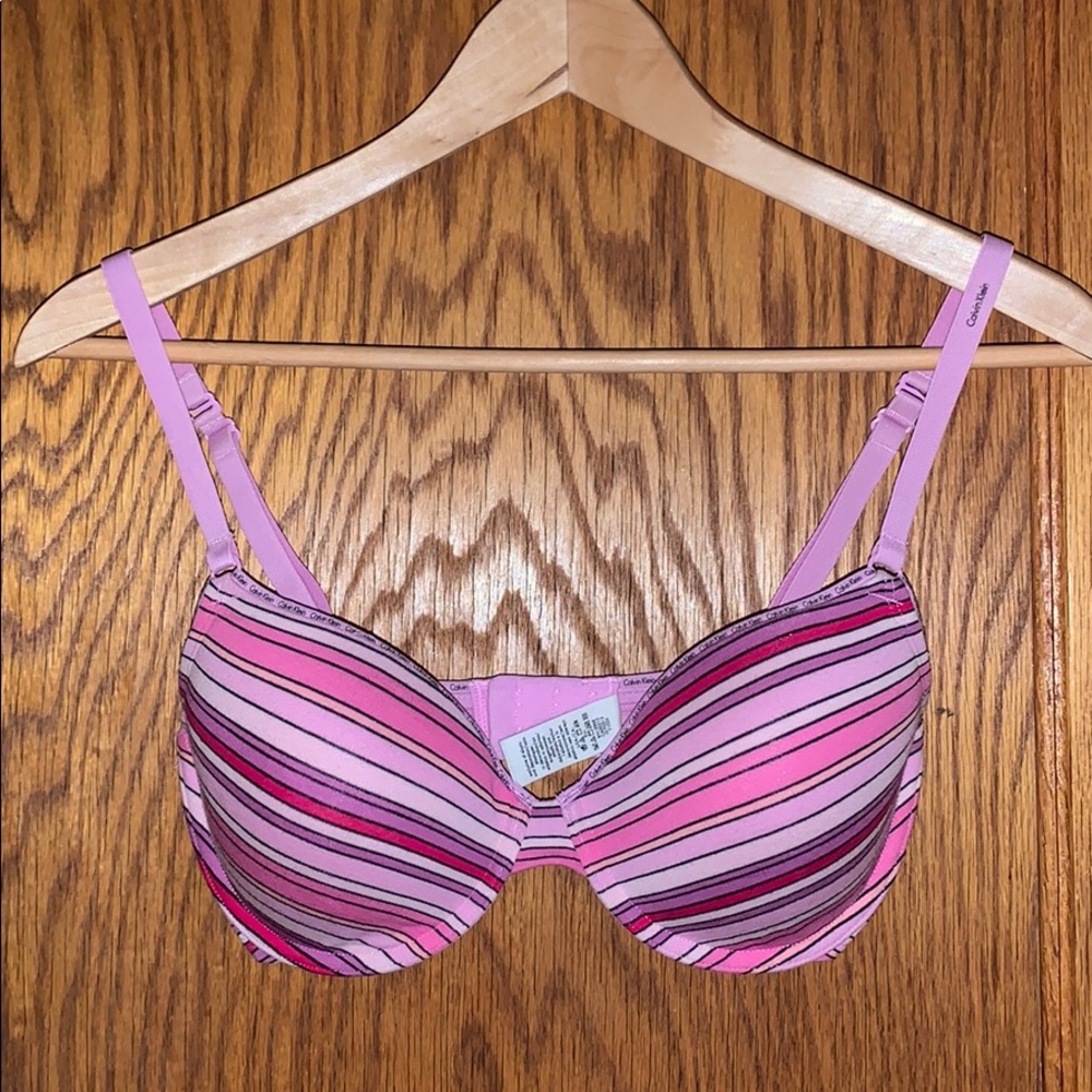 Calvin Klein Pinstripe Bra 32DD